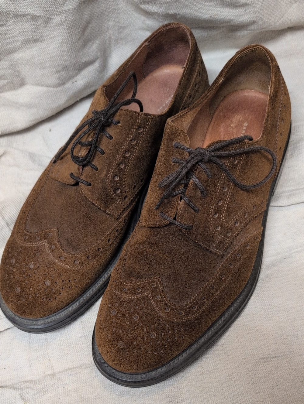 Banana Republic Brown Suede Wingtip Derbys